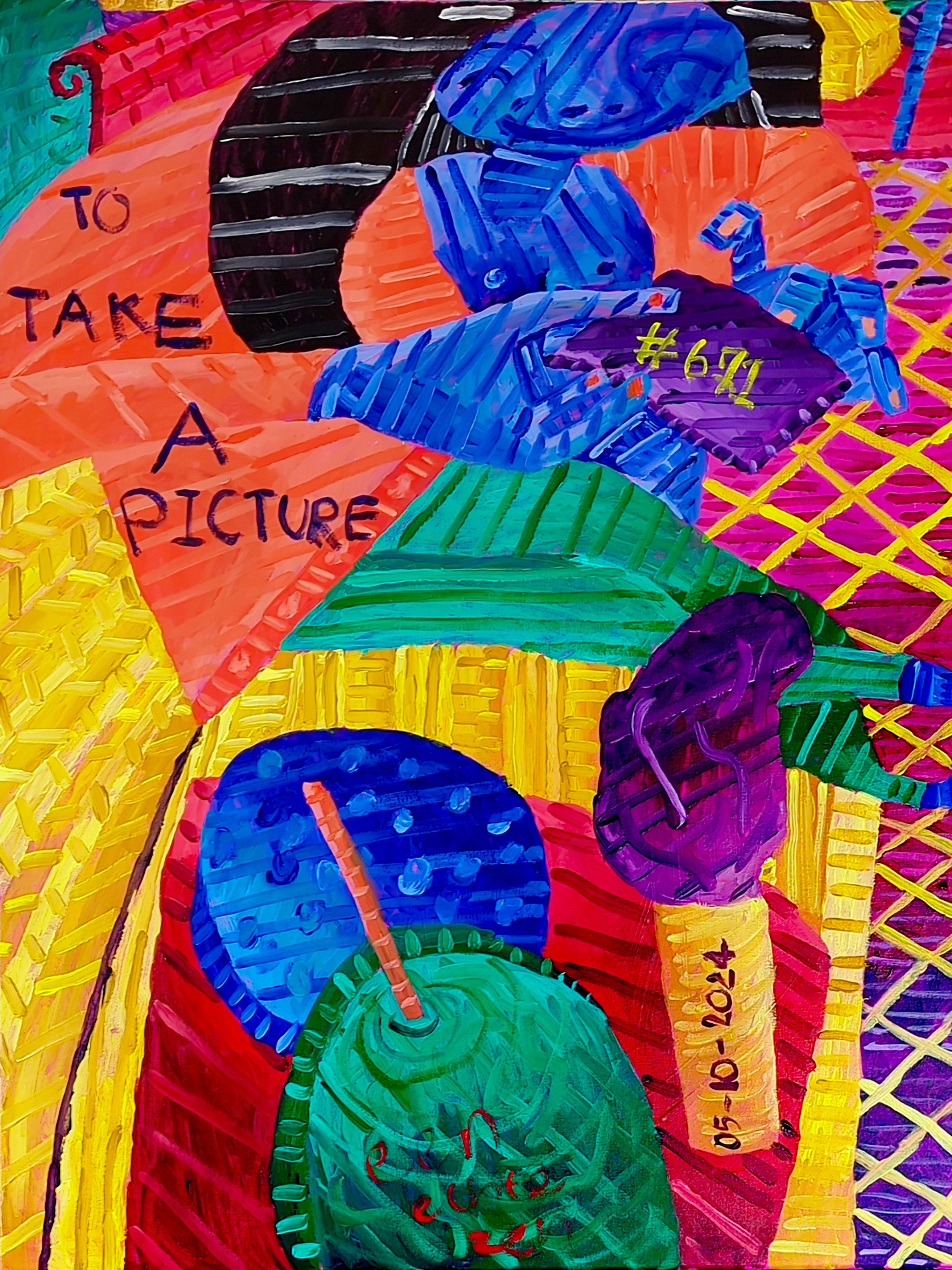 Close-up of a vibrant, multi-layered abstract painting with thick impasto textures and bold brushstrokes, suggesting deep artistic expression.