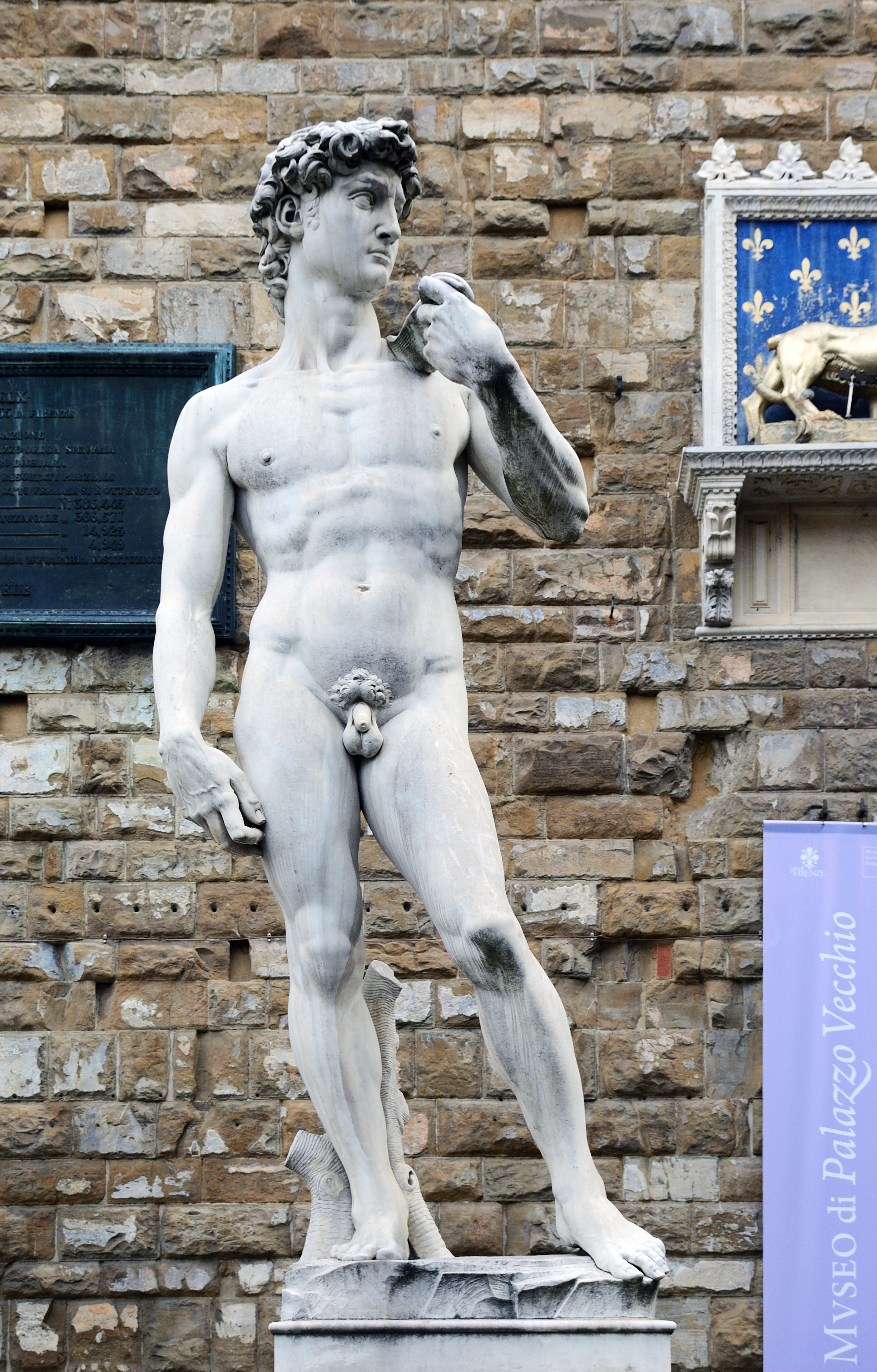 Michelangelo's David replica in Florence, Italy