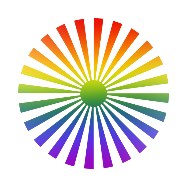 Spectrum colors circle for color theory and art techniques in rainbow hues - free stock photo