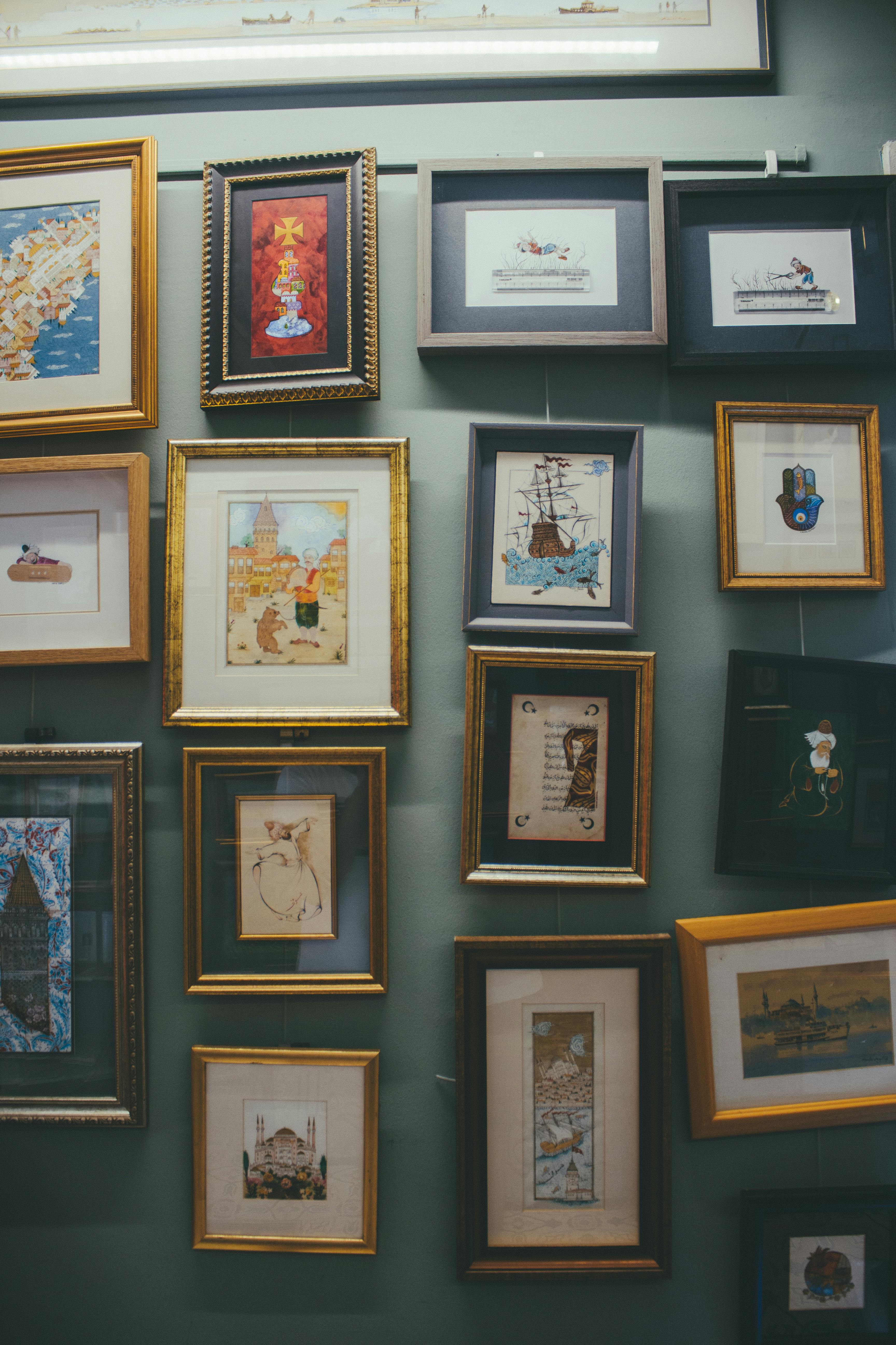 Assorted Photo Collection: Gallery Wall Art Arrangement for Home Decor Inspiration