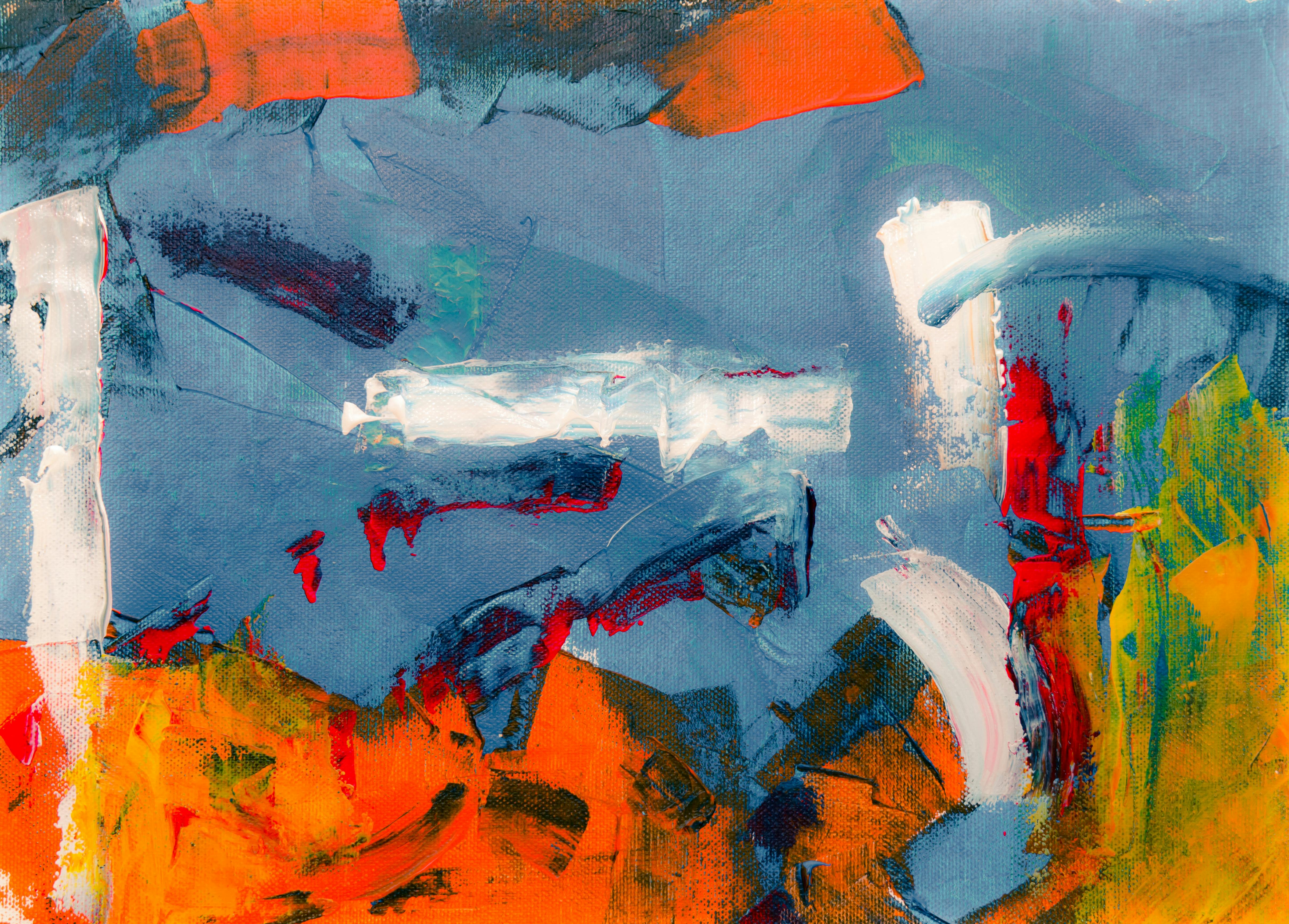 Vibrant multicolored abstract painting showcasing artistic expression and creativity