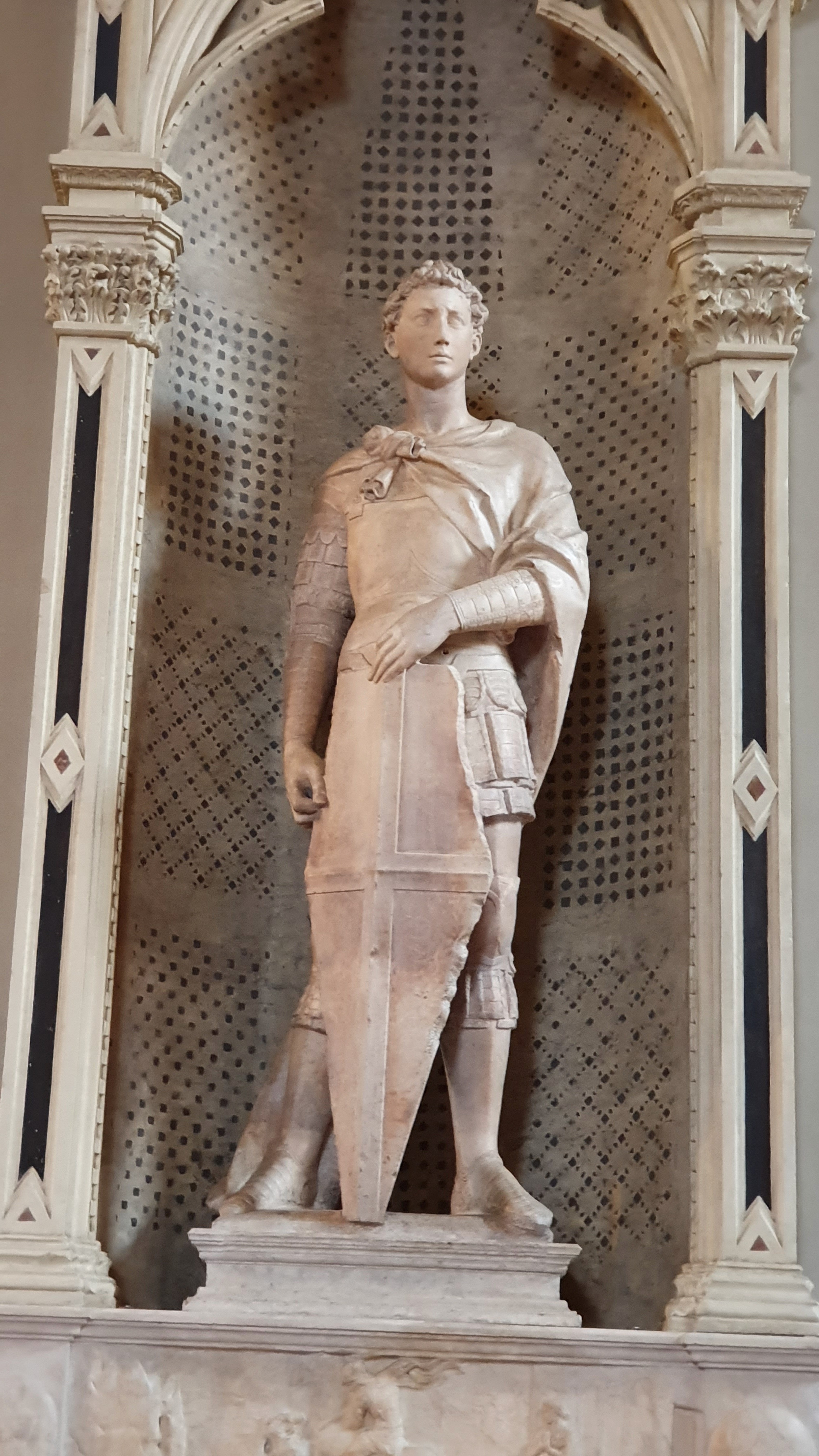 Saint George statue by Donatello in the Bargello Museum, Florence