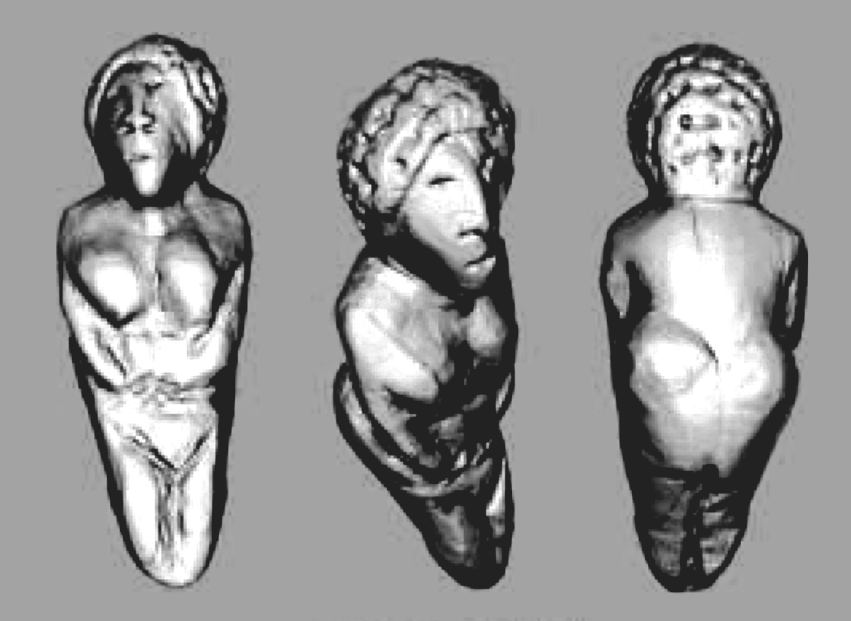 3D model of the Malta statuette, a prehistoric Venus figurine.