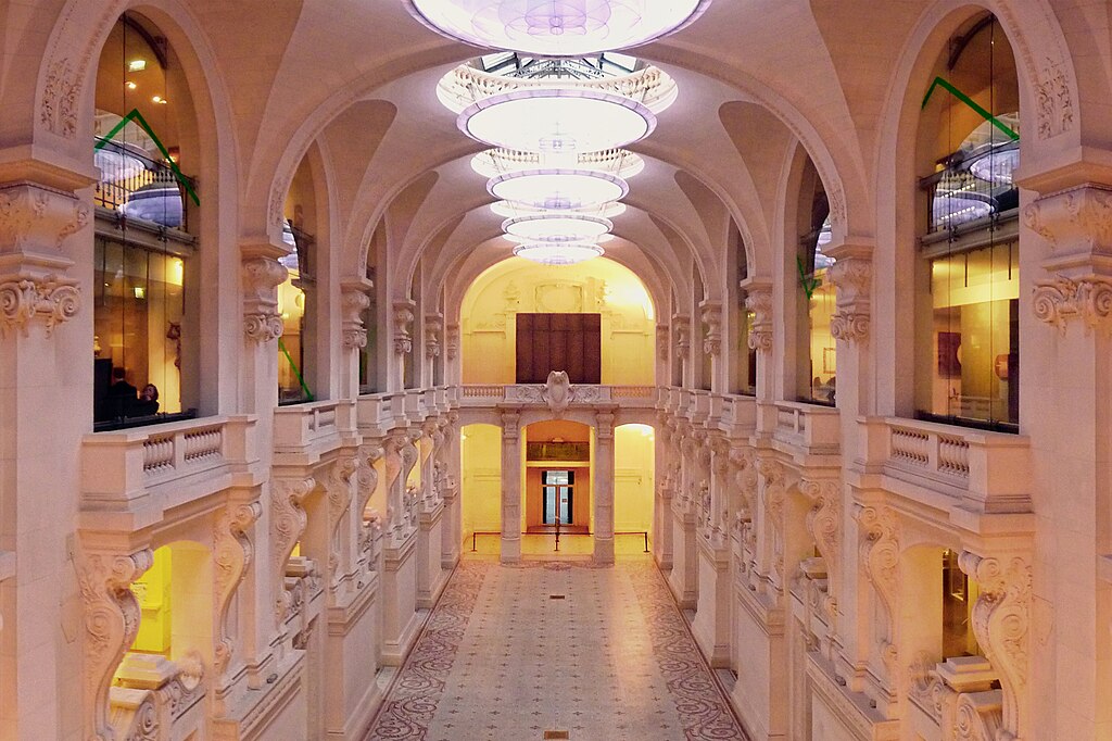 The interior Hall of Art et Decoration Museum in Paris, France.